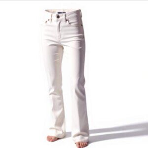 Fashion Nova Jeans Women’s 3 Bright White Bootcut Flare Bell Bottom Slimming